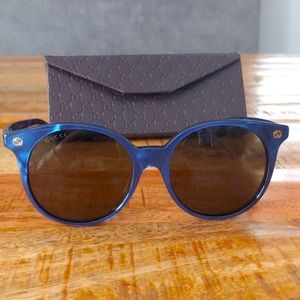 Blue Gucci Sunglasses